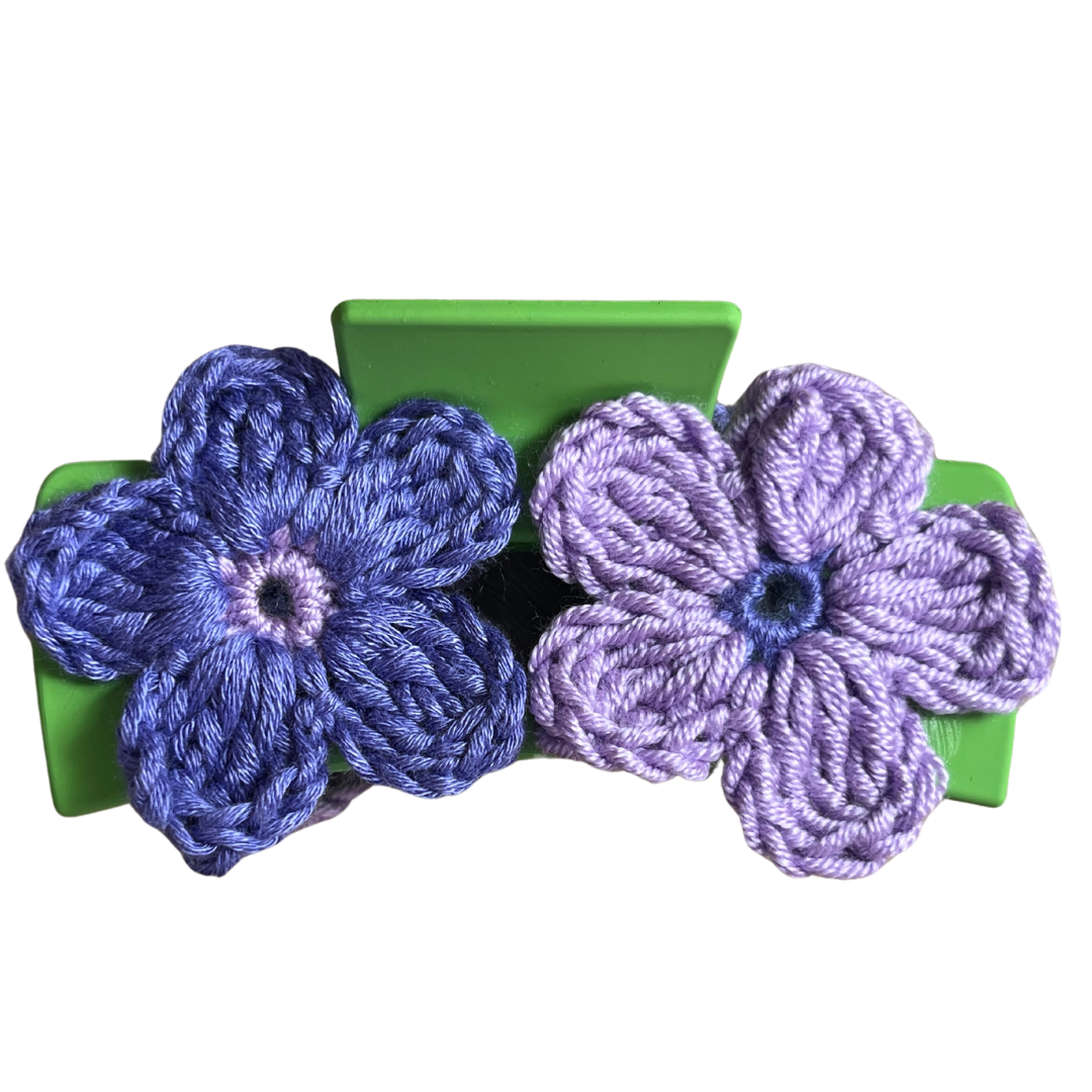 2 Flower Large Claw Clip