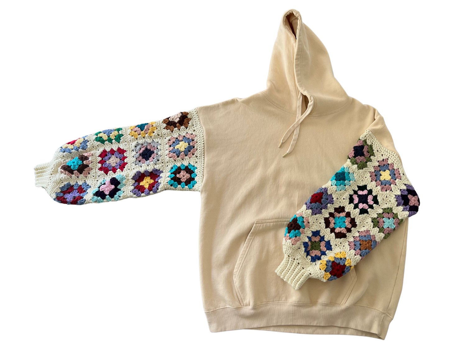 Crochet Sleeve Hoodie (L)