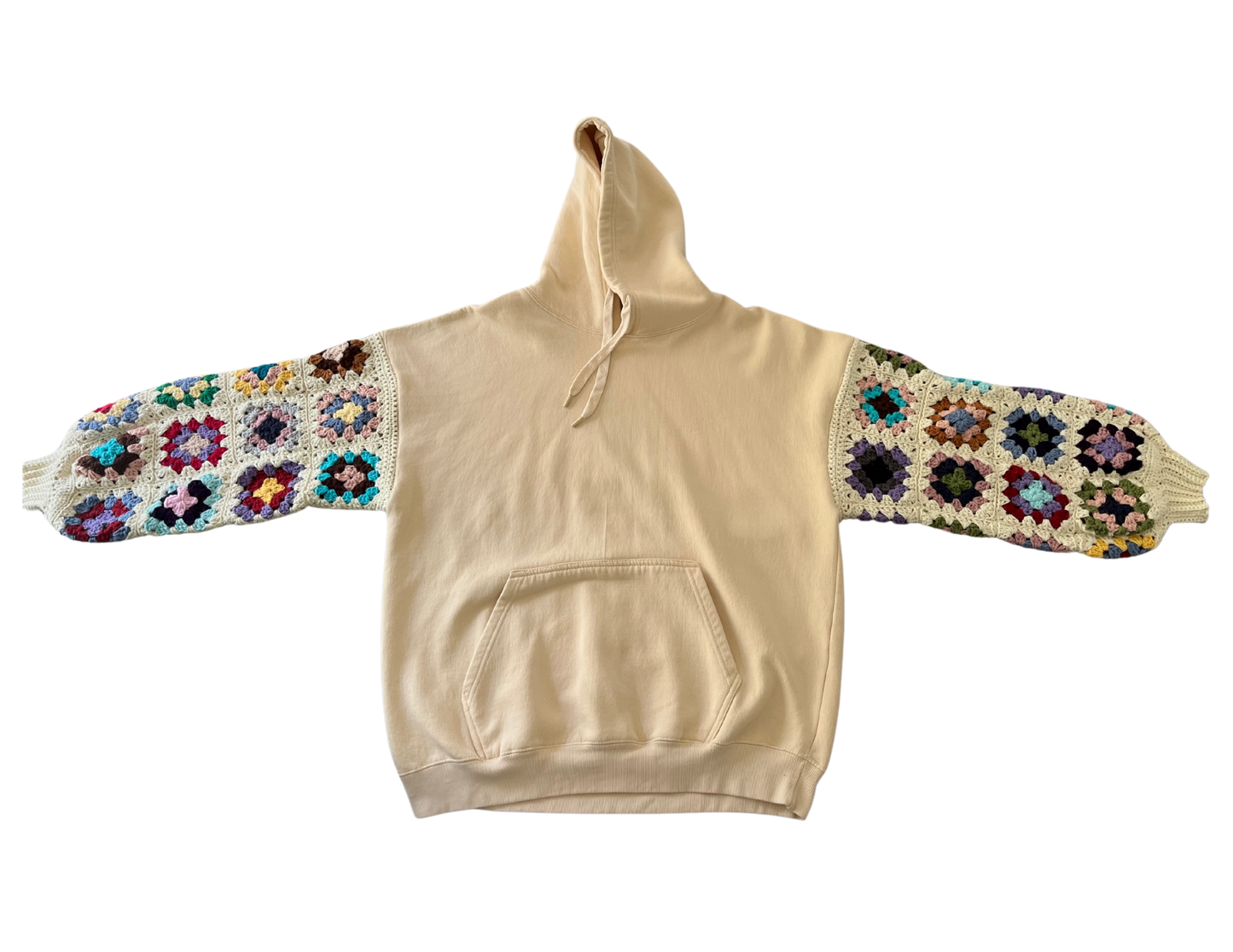 Crochet Sleeve Hoodie (L)