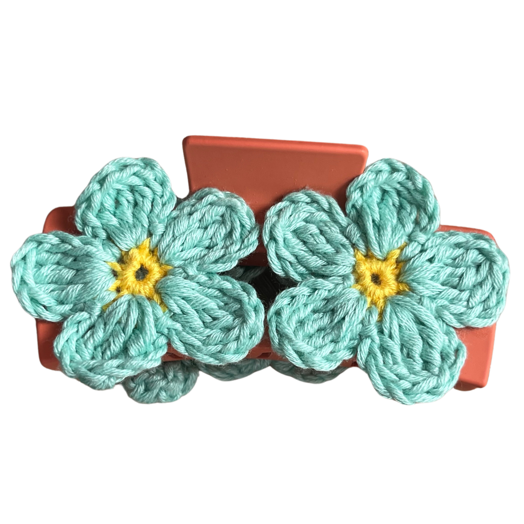 2 Flower Large Claw Clip