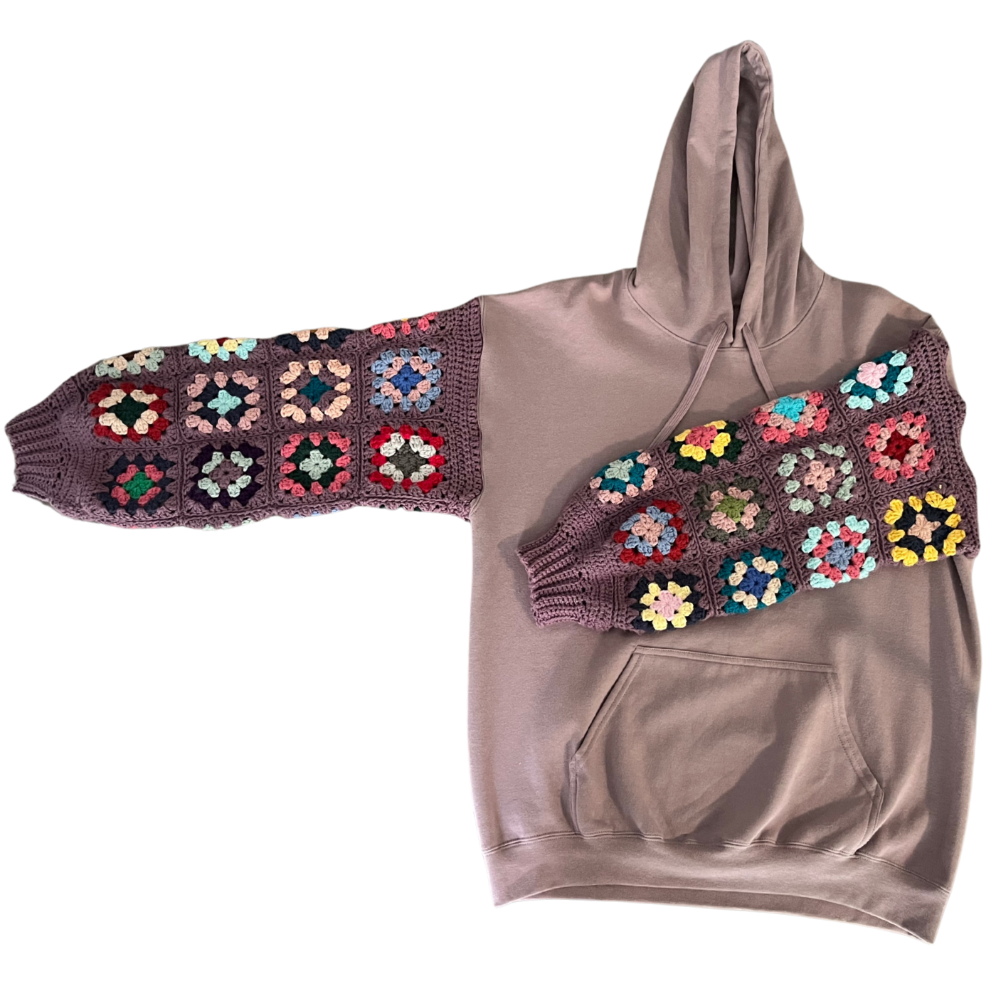 Crochet Sleeve Hoodie (L)