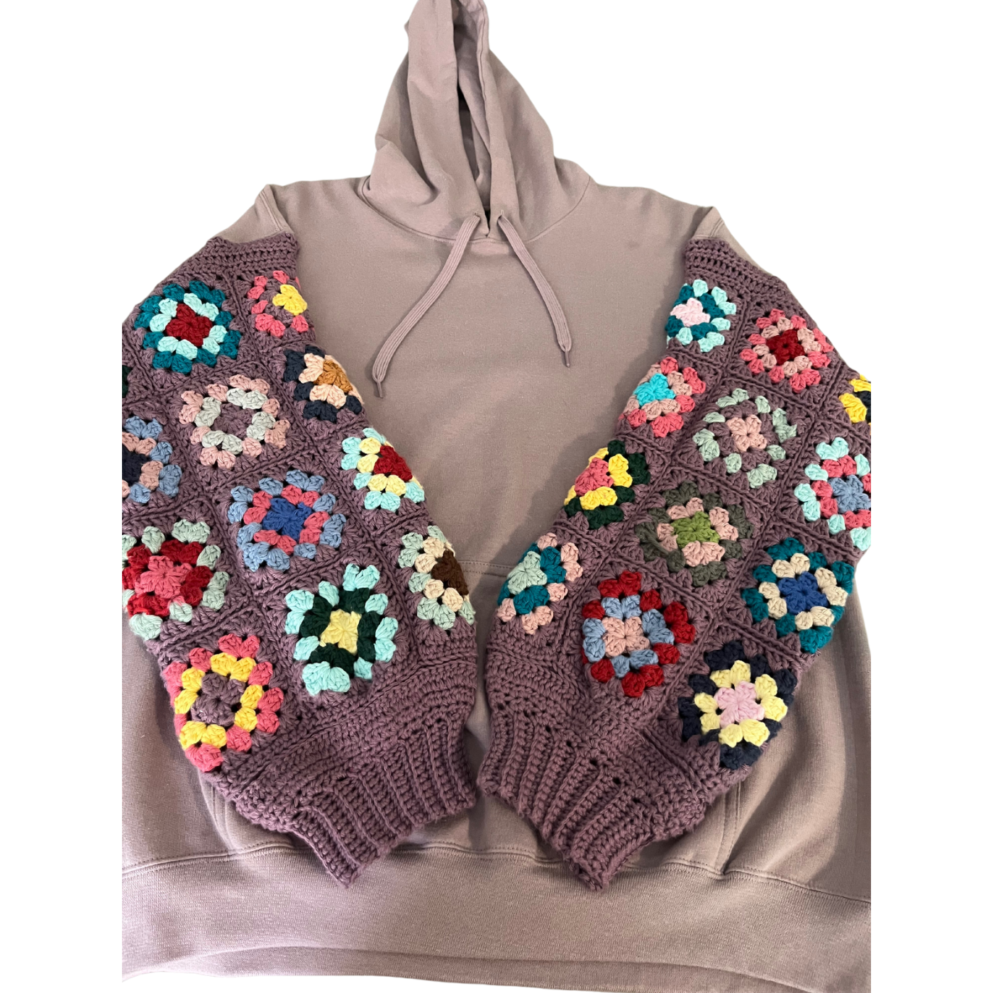 Crochet Sleeve Hoodie (L)