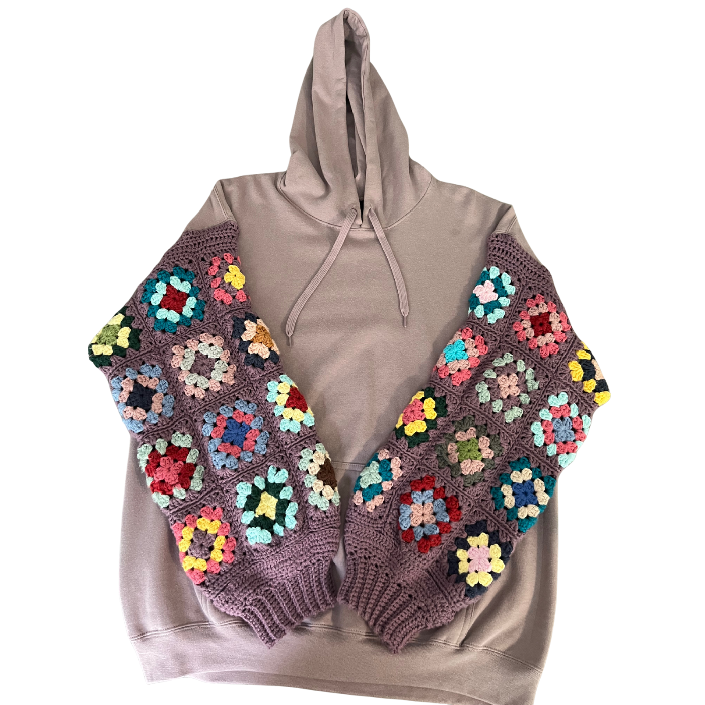 Crochet Sleeve Hoodie (L)