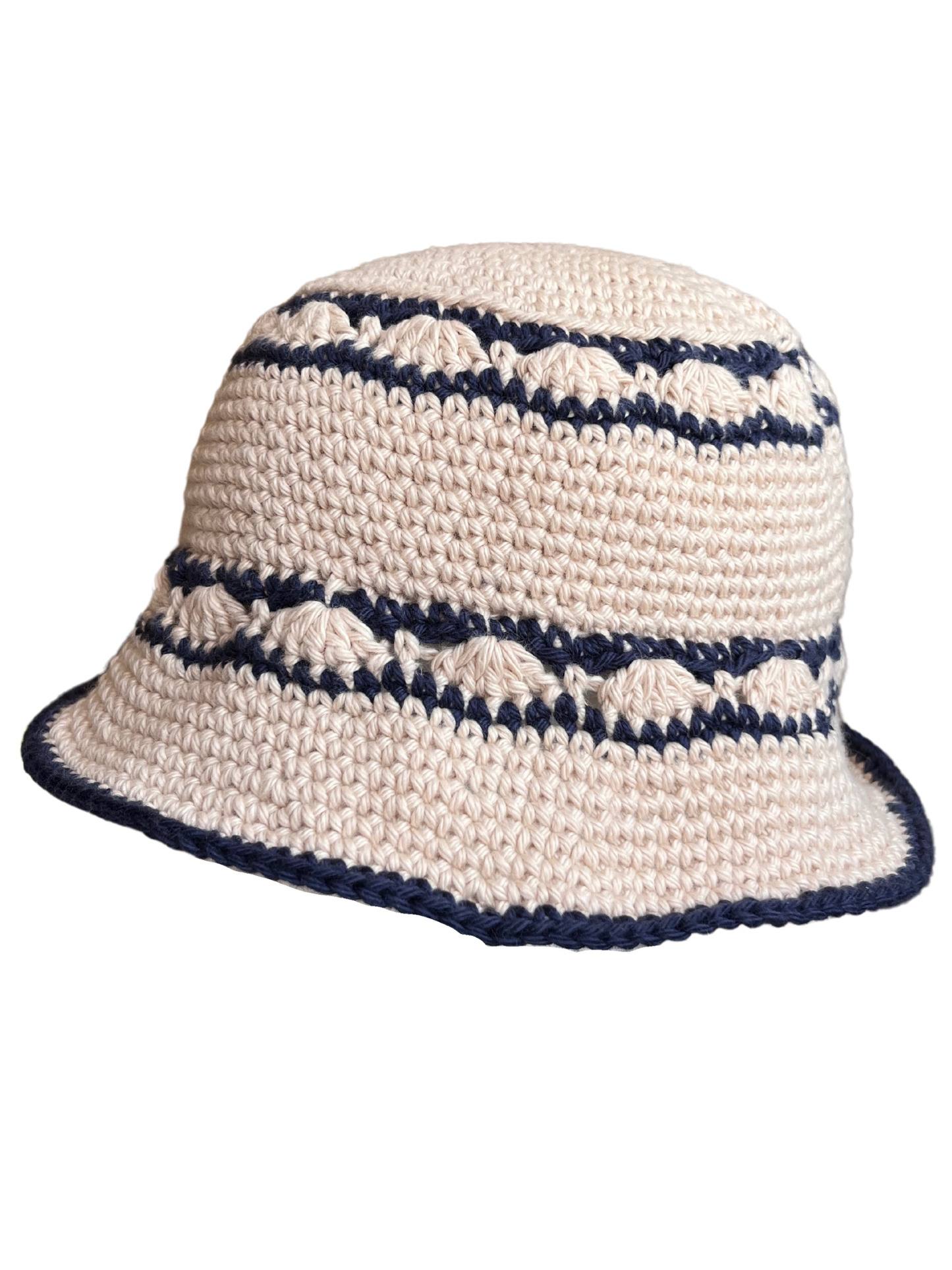 Cream/Navy Bucket Hat