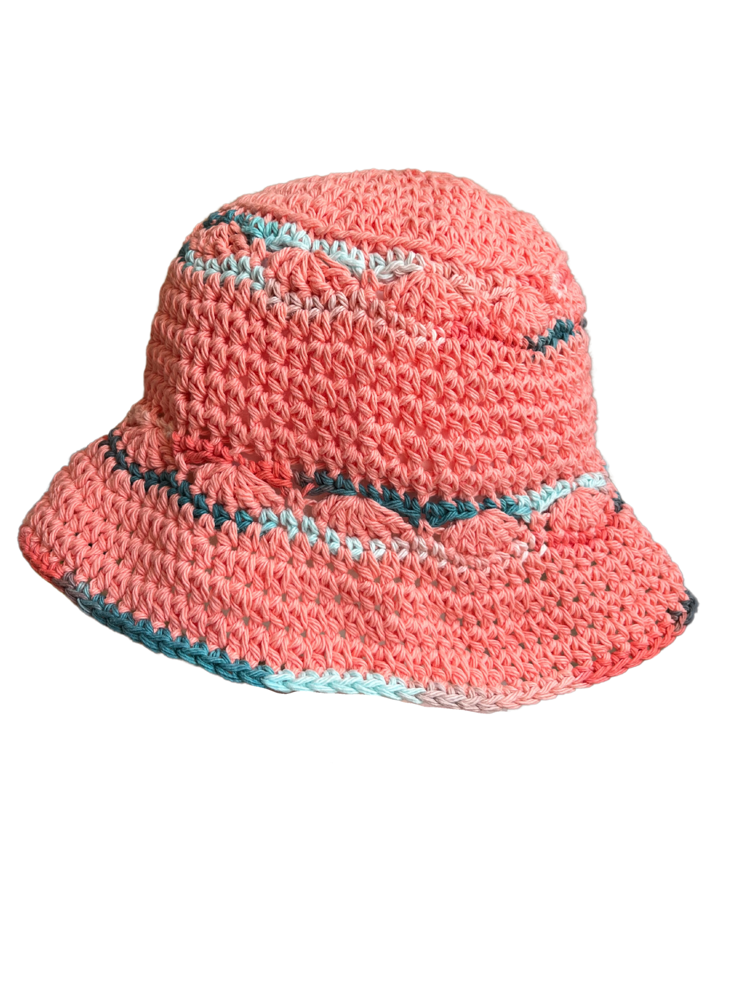 Coral/Multi Bucket Hat