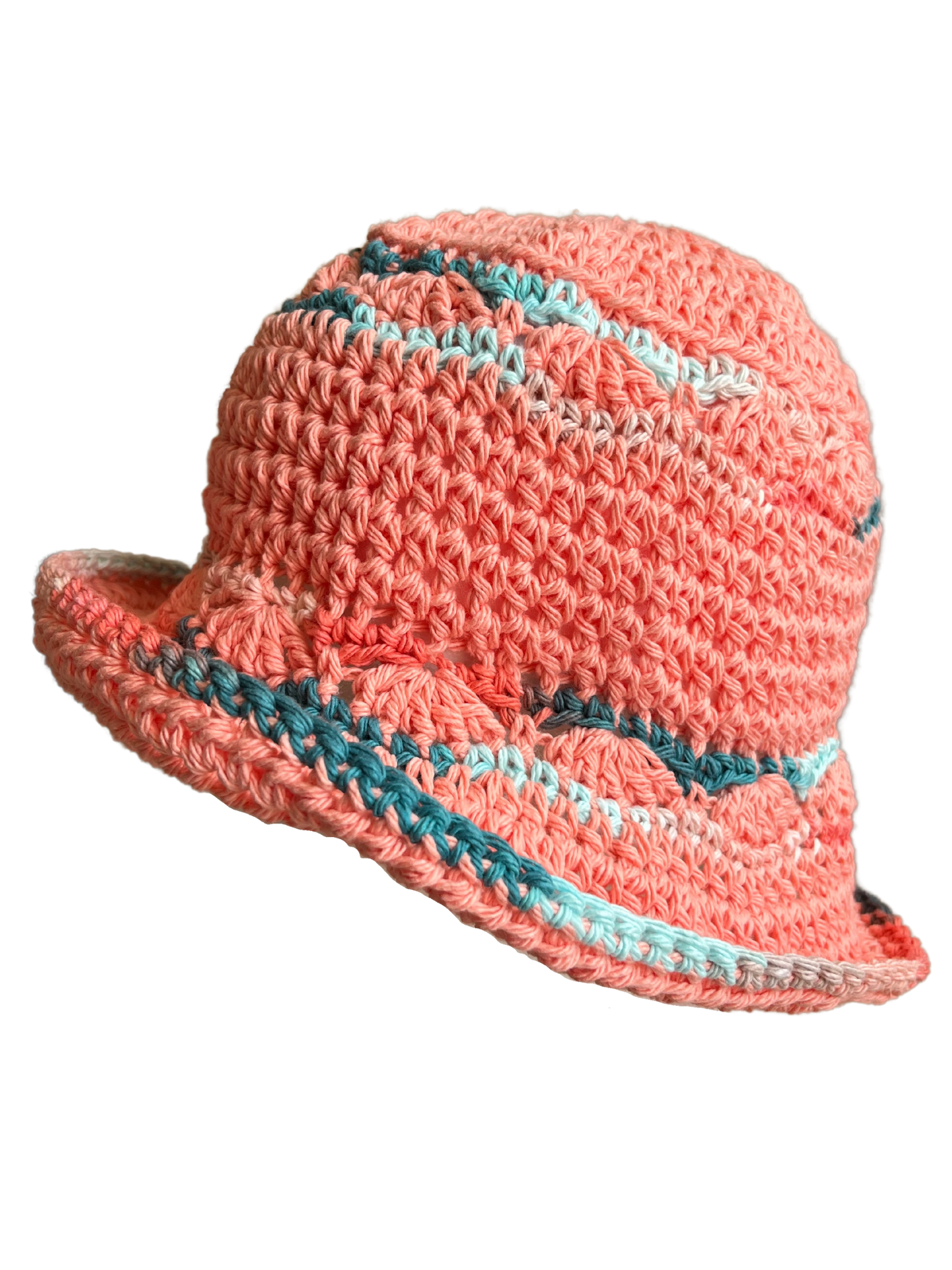 Coral/Multi Bucket Hat