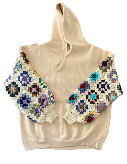 Granny Square Hoodie - LARGE