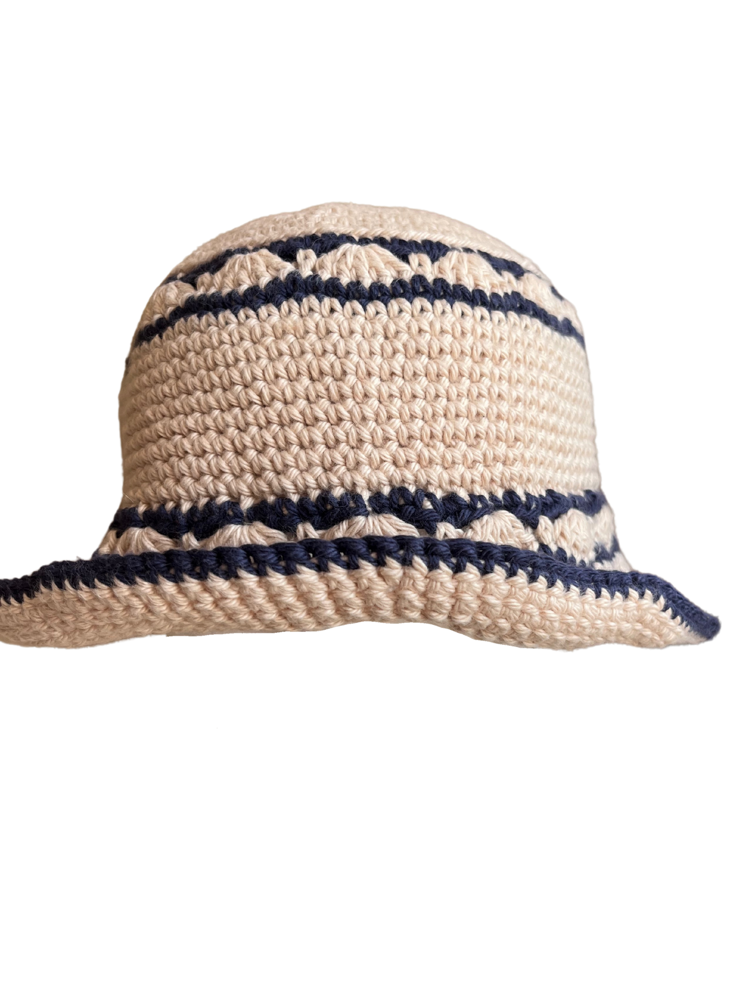 Cream/Navy Bucket Hat