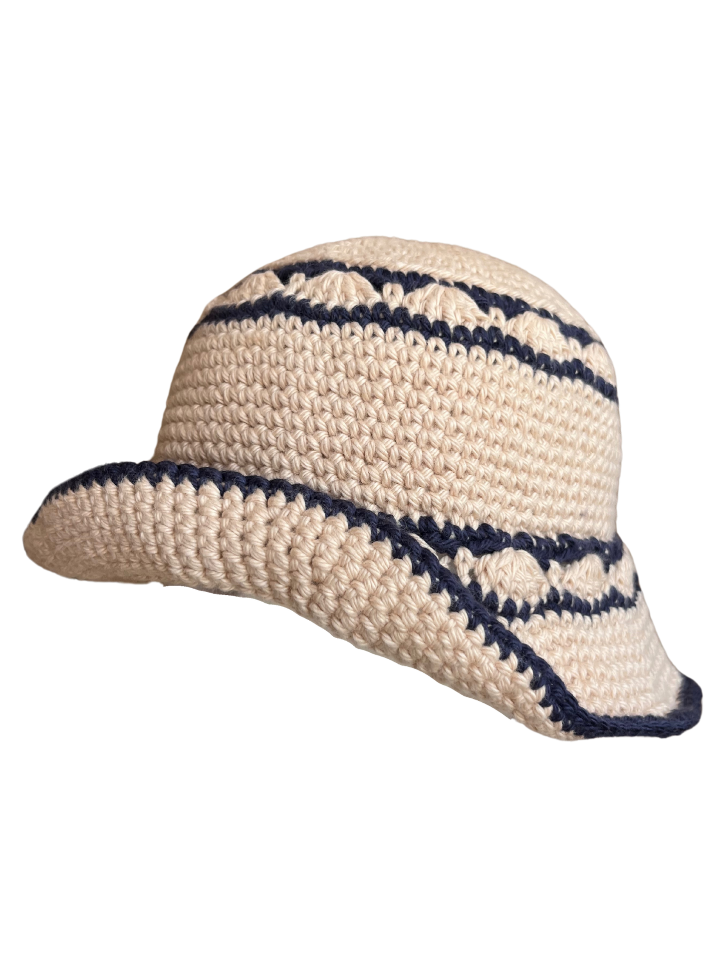 Cream/Navy Bucket Hat