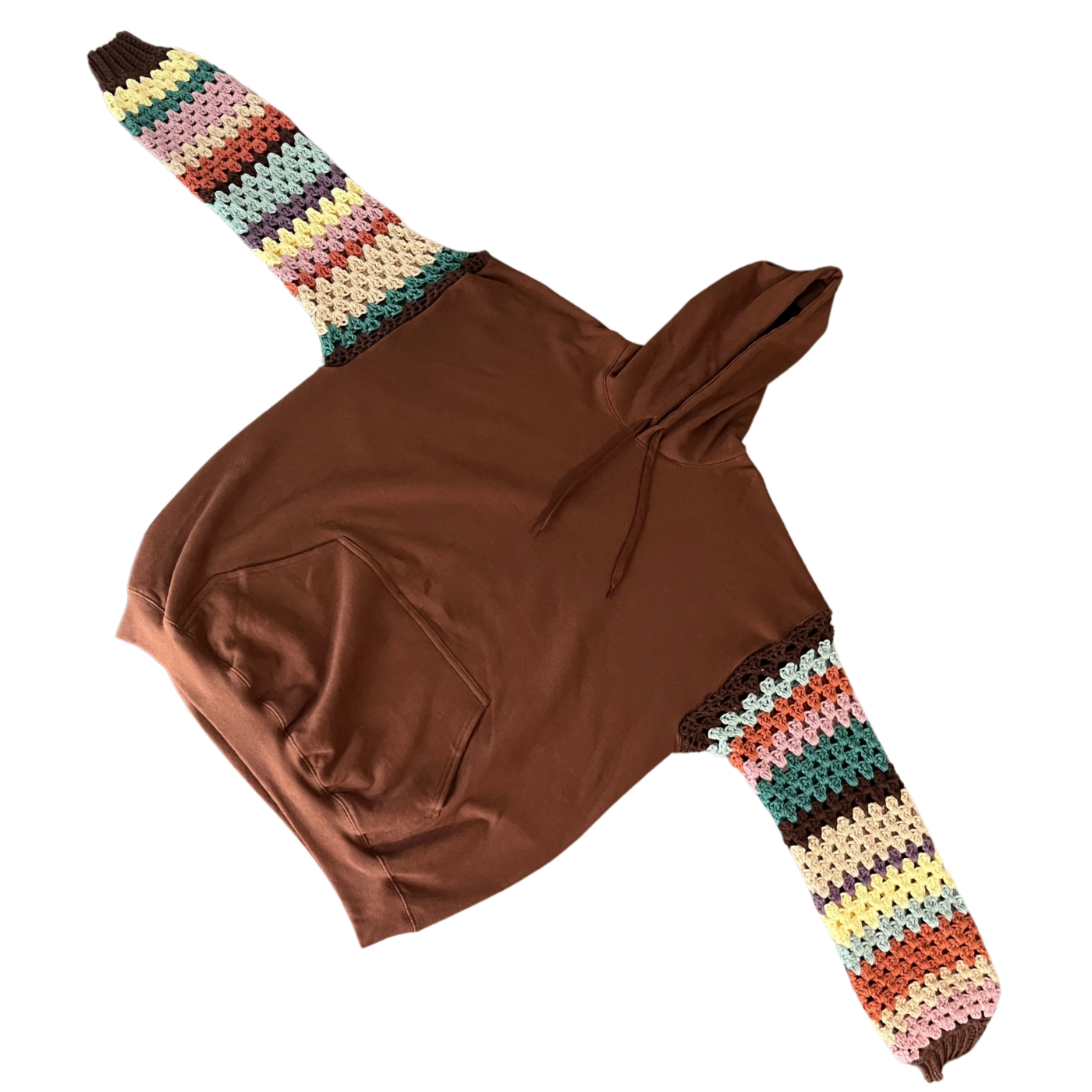 Brown Stripe Hoodie- XL