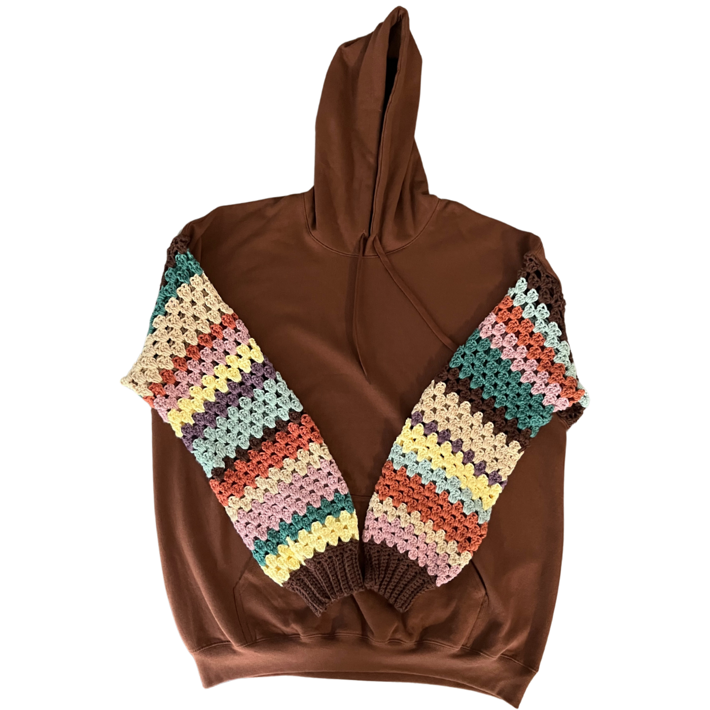 Brown Stripe Hoodie- XL