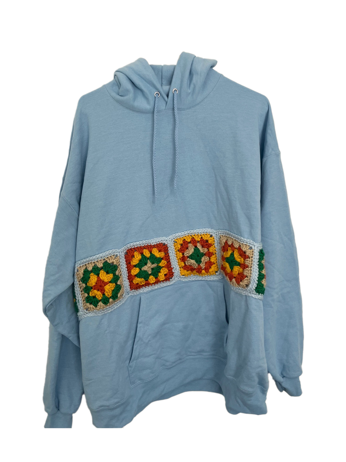 Baby Blue Granny Square Hoodie